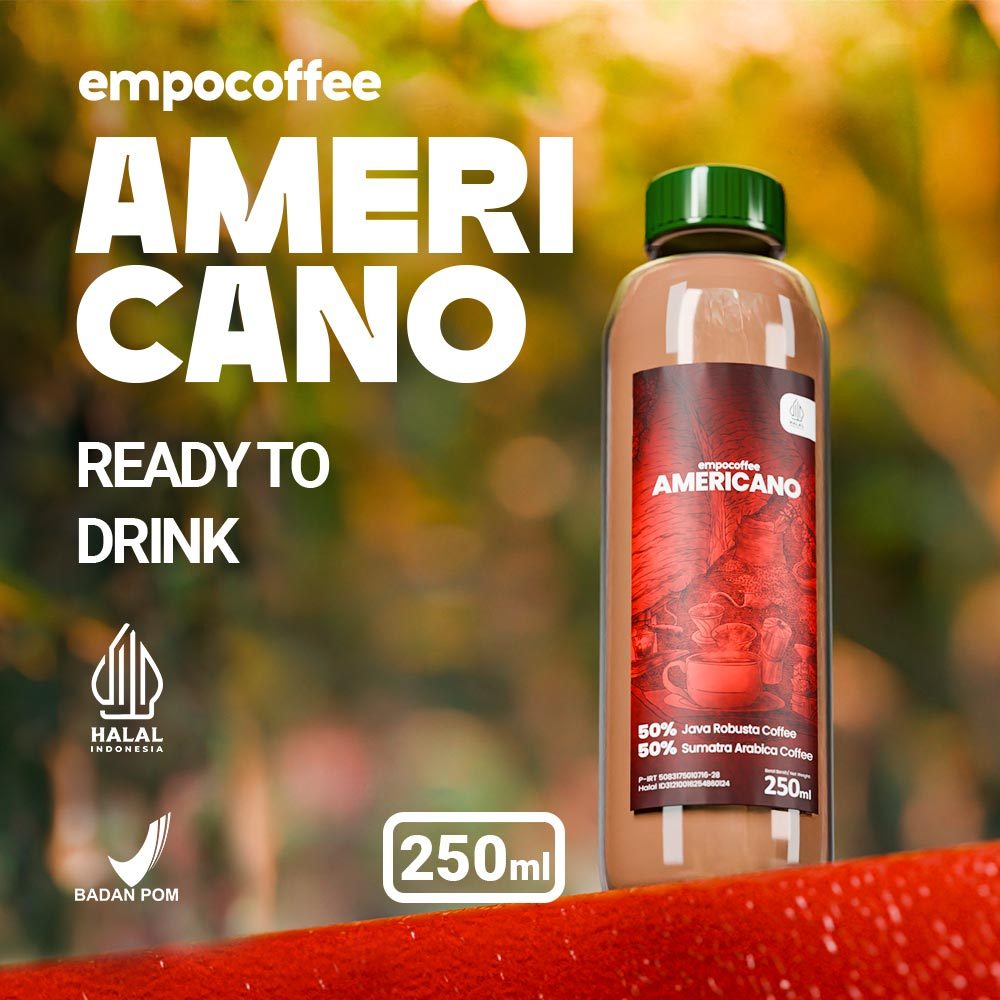 

Americano Coffee 250 ml Minuman Kopi Kekinian 50% Arabika 50% Robusta - 250 ml