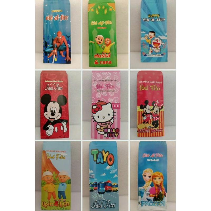 

Amplop Lebaran 10pcs Besar Kecil Karakter Amplop Thr Hari Raya Idul Fitri Glossy