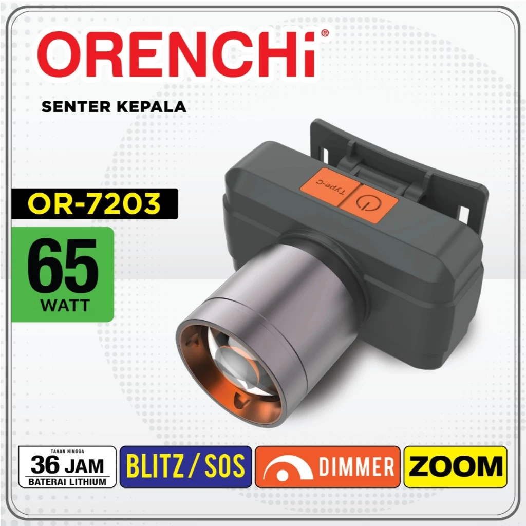 Senter Kepala ORENCHI Zoom 65 Watt