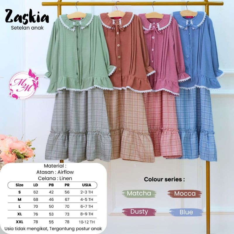 Set Rok|Zaskia setelan anak perempuan|