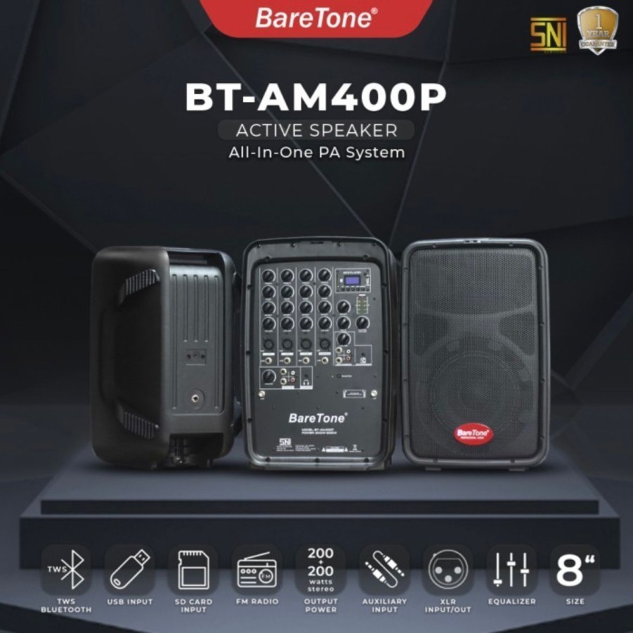 Baretone Speaker Aktive BT AM400P AM 400P AM 400 P