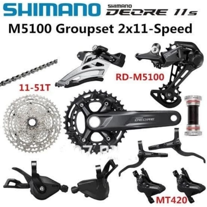 Groupset Shimano Deore M5100 2X11Speed