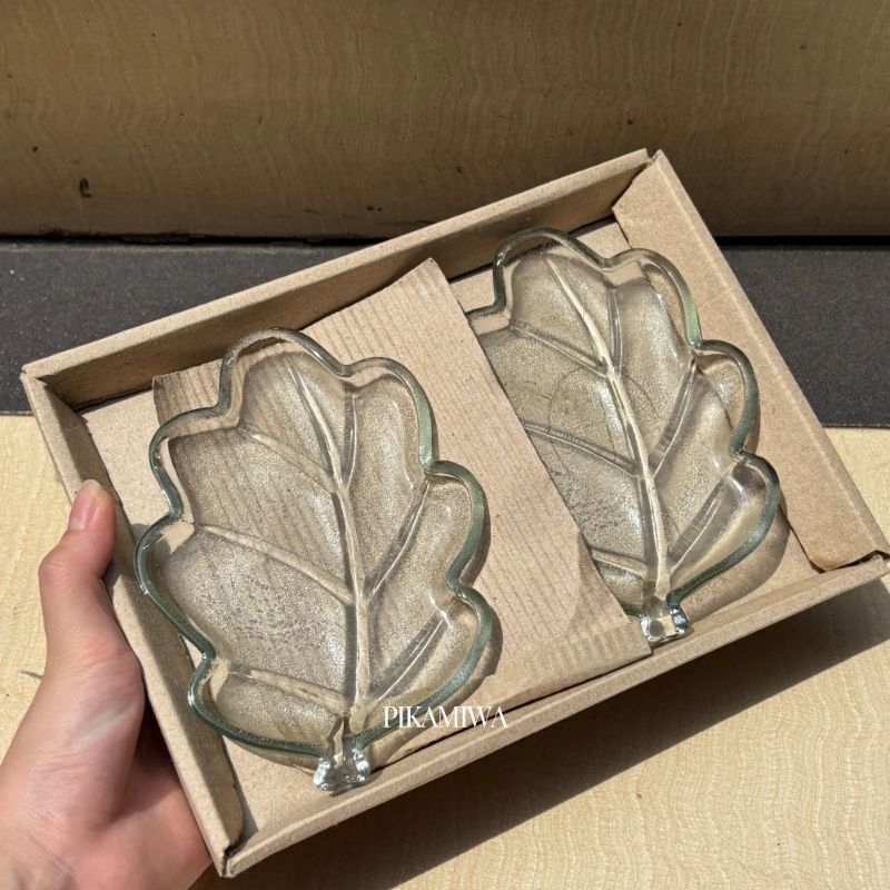 2 PCS PIRING BENTUK DAUN LEAF souvenir lucu murah piring cantik hadiah lucu hadiah nikah hadiah murm