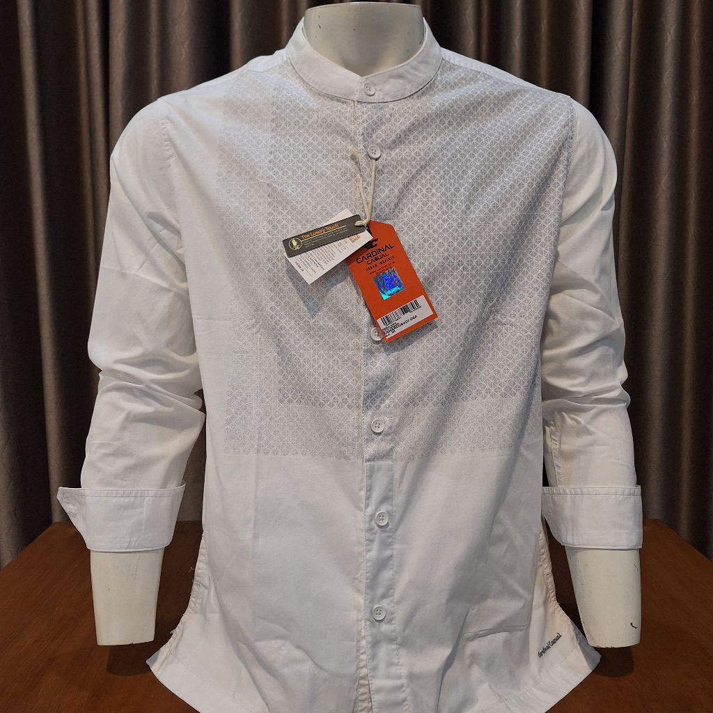 Cardinal Original Pakaian Muslim Pria Kemeja Koko Lengan Panjang Kemko Jeans Slim Fit Katun