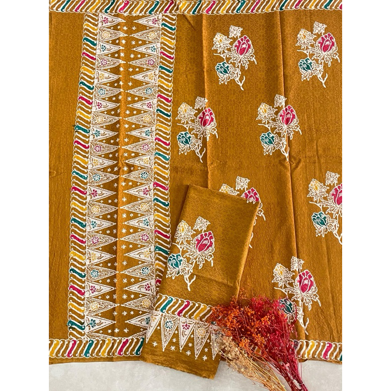 kain batik cap bahan doby motif ceplok stelan sarung selendang