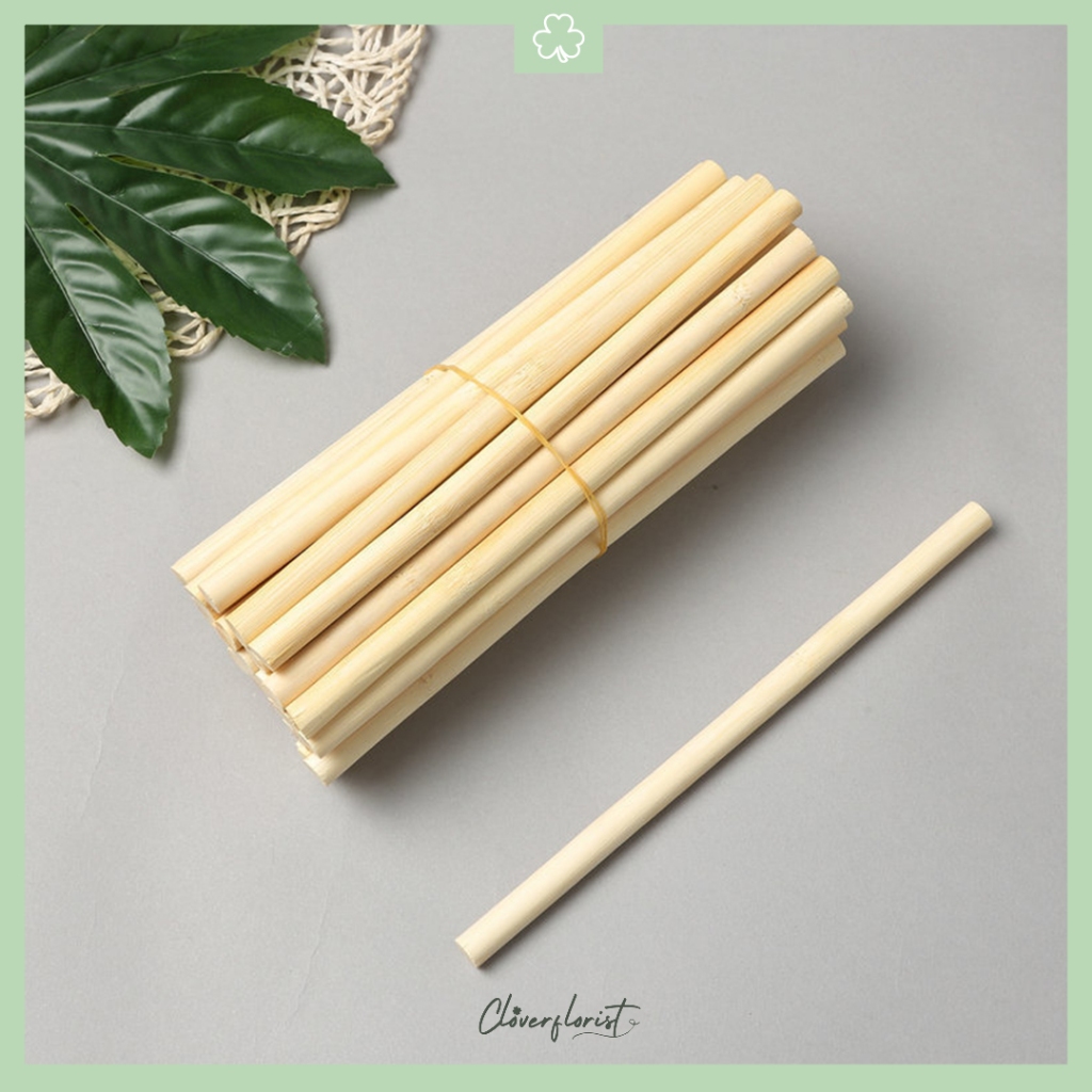 10 PCS Dowel Stik Kayu Bulat Buket Diameter 6mm Stik Kayu Murah Buket Bunga Dowel Stik U03