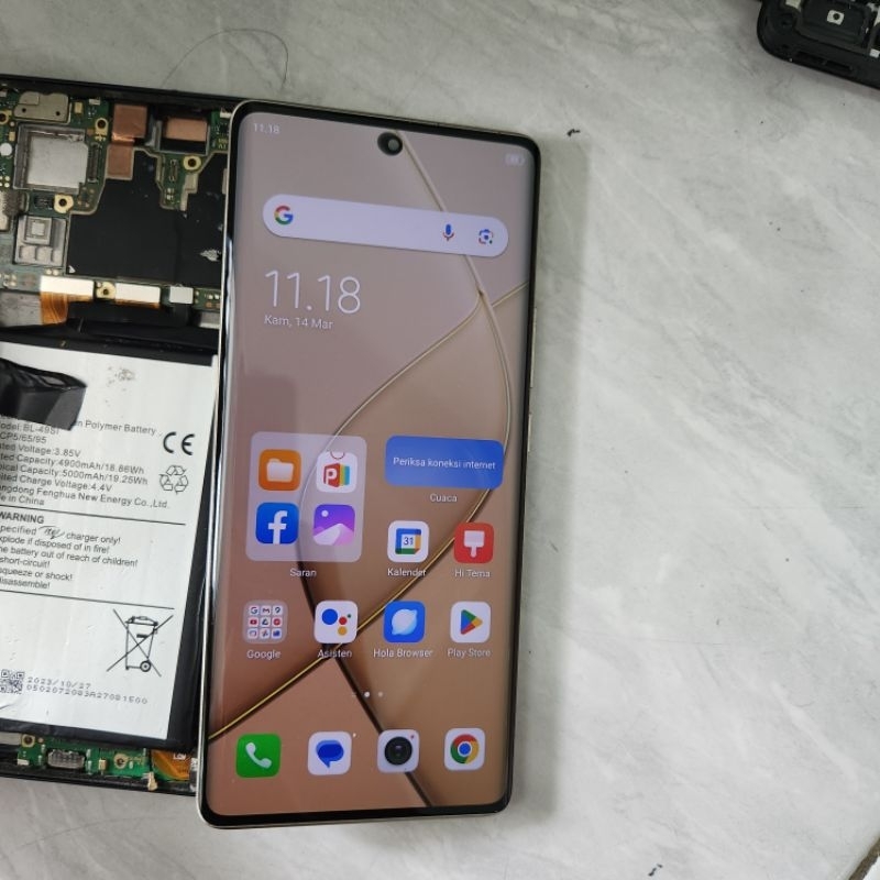 LCD TOUCHCSREEN FULLSET + FRAME For INFINIX NOTE 40S X6850B MINUS ORIGINAL COPOTAN