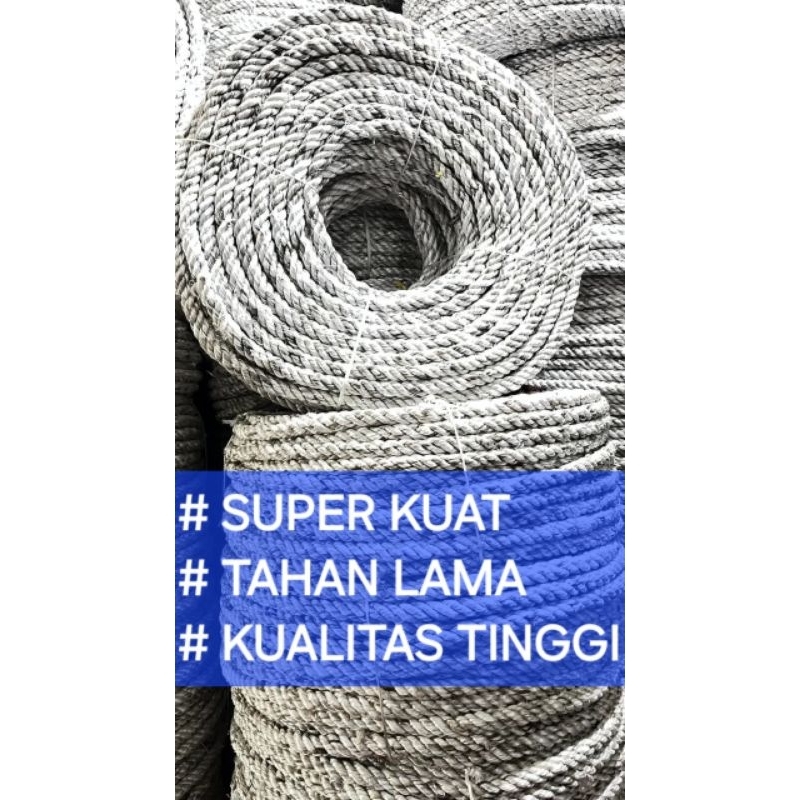 

Tali Super " Nilon " Tali Tambang / Tali Kapal : Ukuran 16ML/18ML/20ML/22ML (1 ROLL 80/100 MTER)