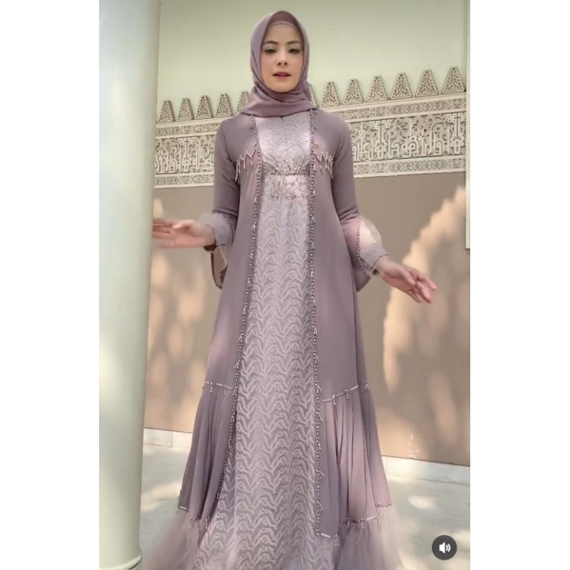 ZEINUNA LUXURY DRESS BY JAVINA JASTIP AMANAH 100%  ZEINUNA HITAM SIZE XL javina official