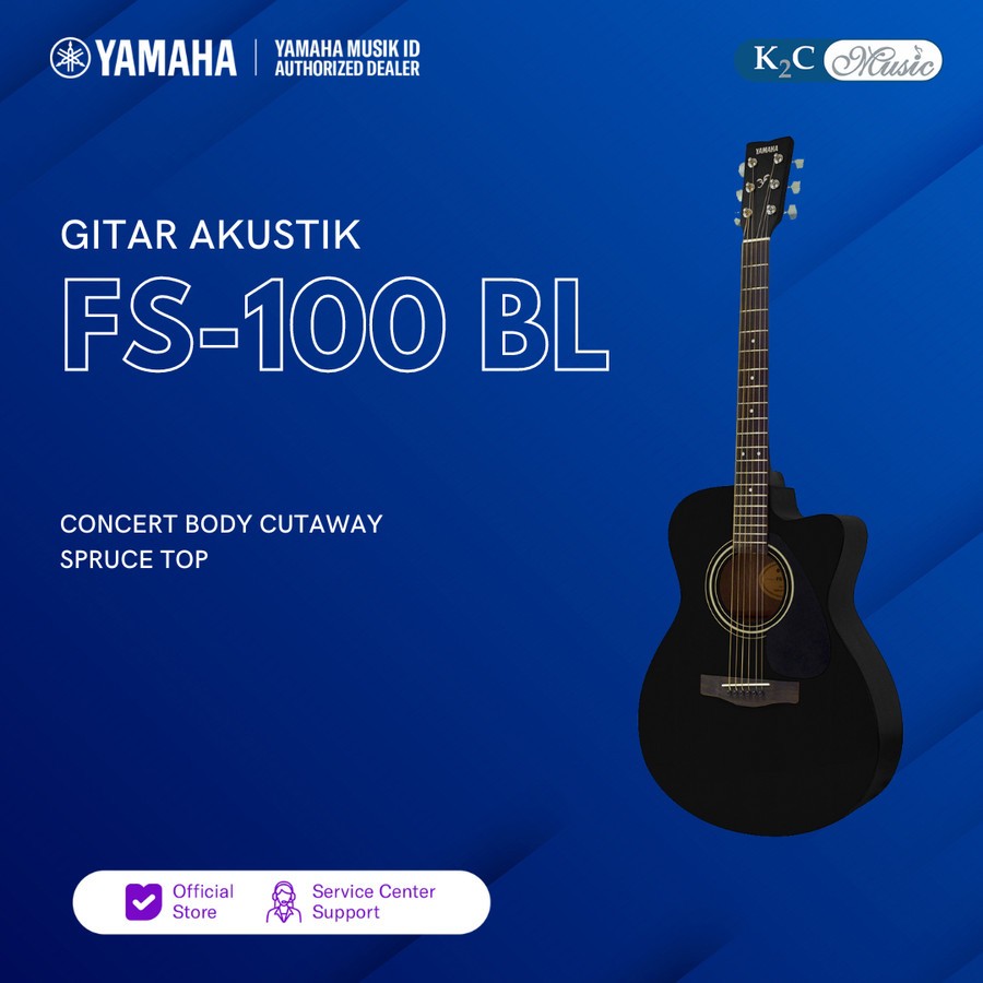 Yamaha FS100C Black Gitar Akustik Original