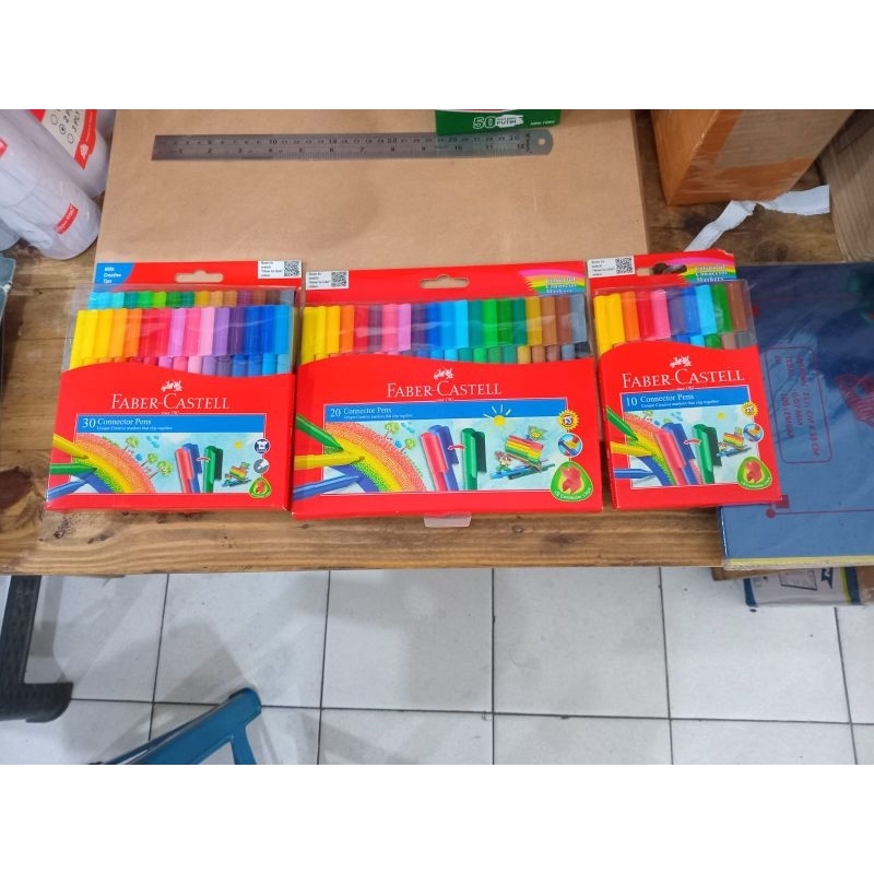 

Faber-Castell Spidol Warna Connector Pen 10 clr, 20 clr, 30 clr, 50 clr, 60 clr - 30 clr.