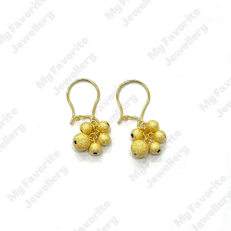 Anting Anggur Gantung Emas Asli Kadar 700 16K