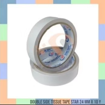 

ISOLASI 2 SISI BOLAK BALIK DOUBLE TAPE STAR 1 INCH 24 MM X 10 YARD