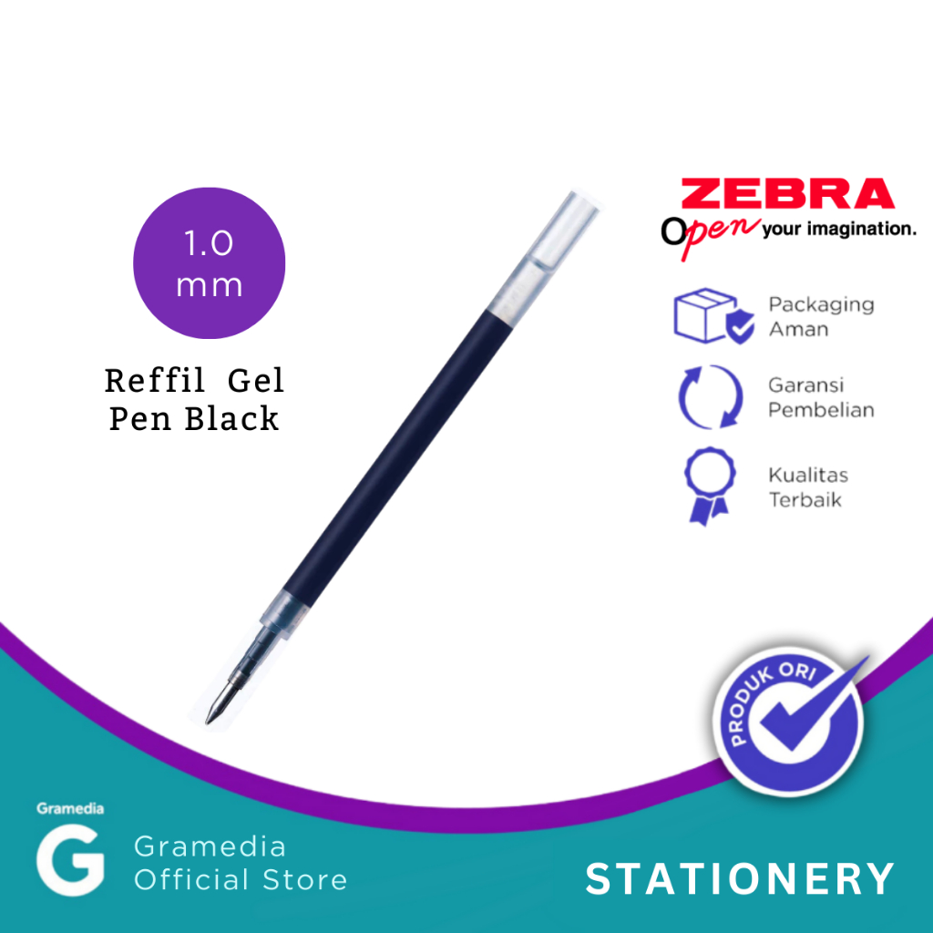 

Pulpen Zebra Sarasa Refill JF 1.0 Mm Hitam