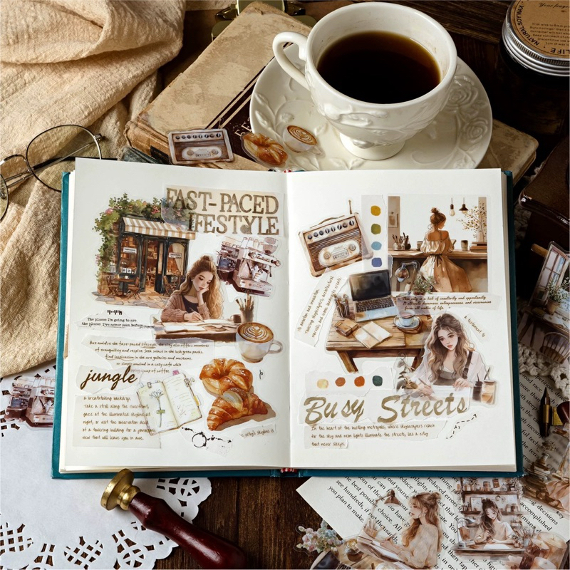 

{ SAMPLE } MO CARD JOURNAL GIRL PVC STICKER SET