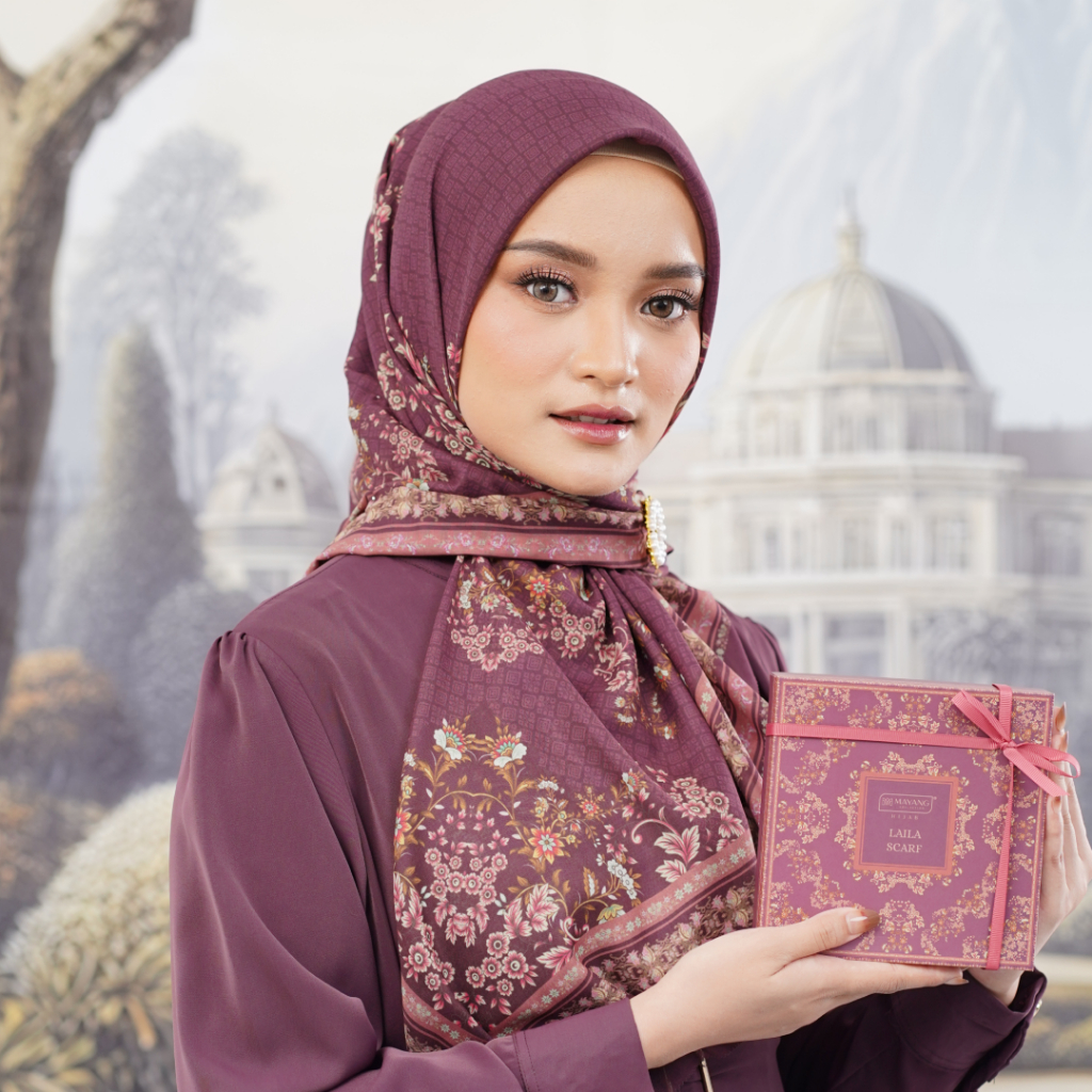 MAYANG COLLECTION - EXCLUSIVE LAILA SCARF J00302 | HIJAB VOAL MOTIF PREMIUM