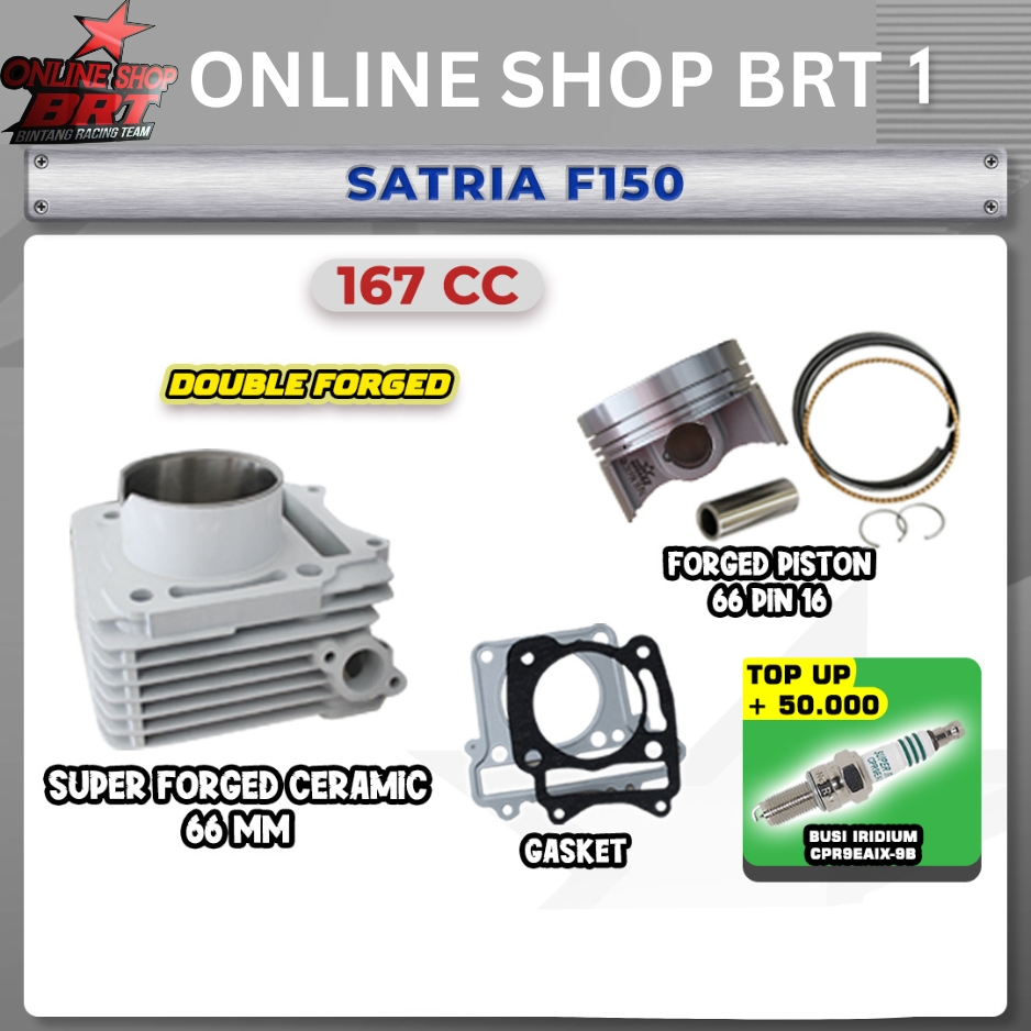 SUPER BLOK SET PISTON CERAMIC 66mm BRT SATRIA F FU 150 SATRIA F150 KARBU