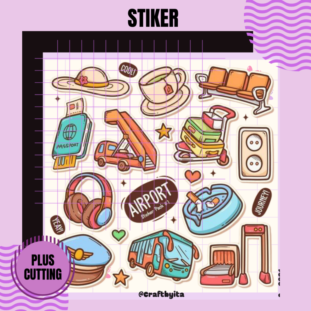

Stiker Sheet Pack 8x8 cm Vinyl Chromo MURAH | | Deco Planner | Kisscut | Diecut | Stiker Laptop | Stiker Tumbler | Stiker Jurnal