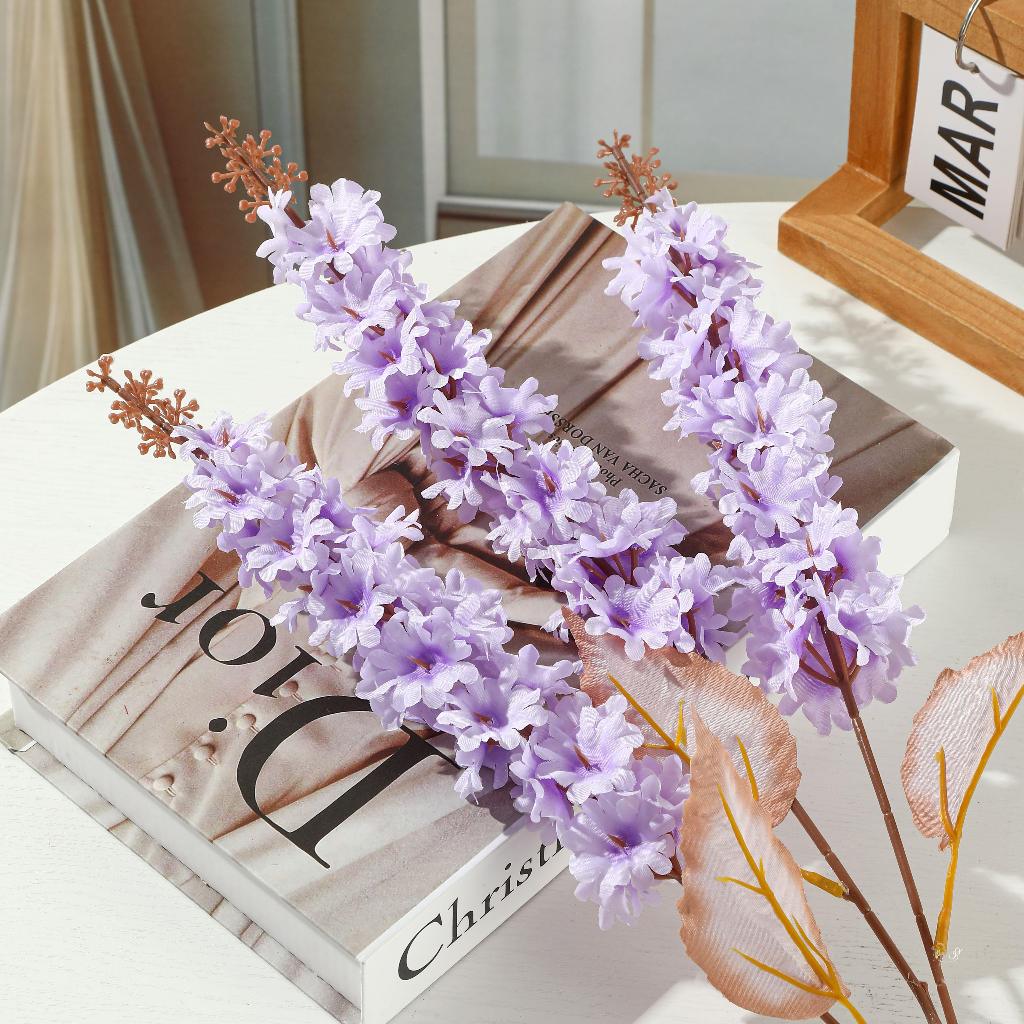 Bunga tiruan hyacinth 3 Bunga Hias Plastik dekorasi wedding dan dekorasi kamar-Grosir