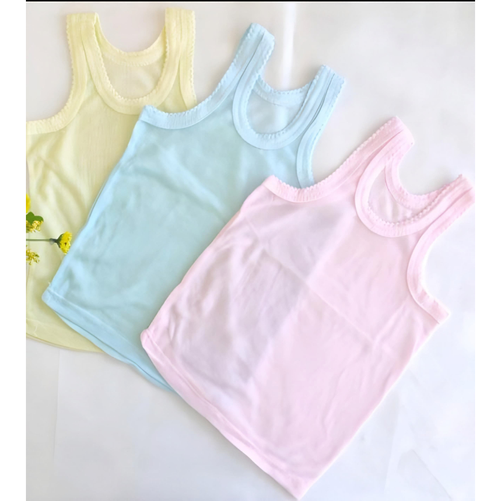 BJS - 12Pcs Kaos Dalam Anak Perempuan Lusinan / Kaos Dalam Anak Perempuan Lusinan