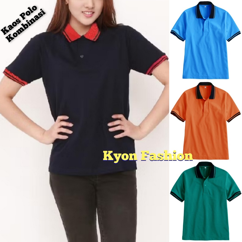 Baju Kaos Polo Kerah Wanita Lengan Pendek/Kaos Polo/Kaos Polos/Kaos Seragam/Baju Wanita Polo-COD