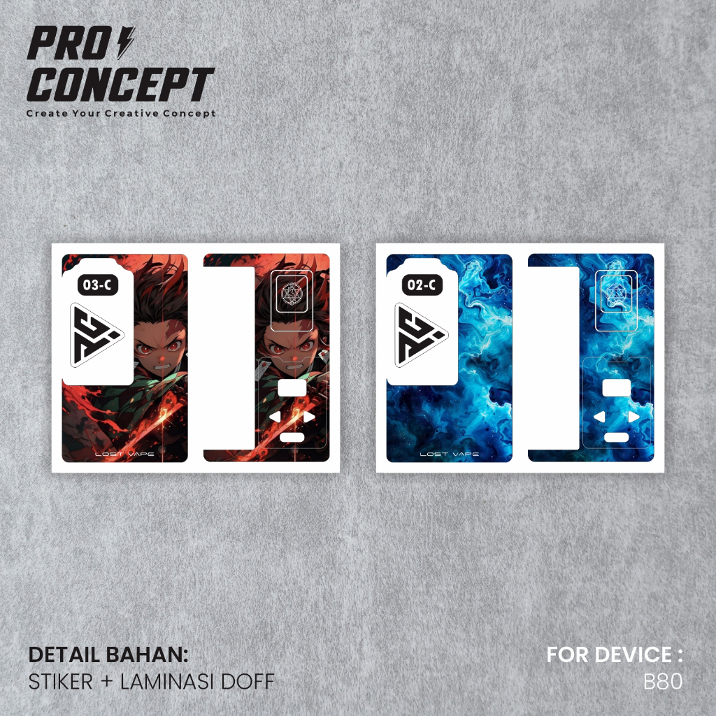 

#IN-7 PRO CONCEPT STIKER VYNIL PRINT CB~80 - KATALOG PART 1