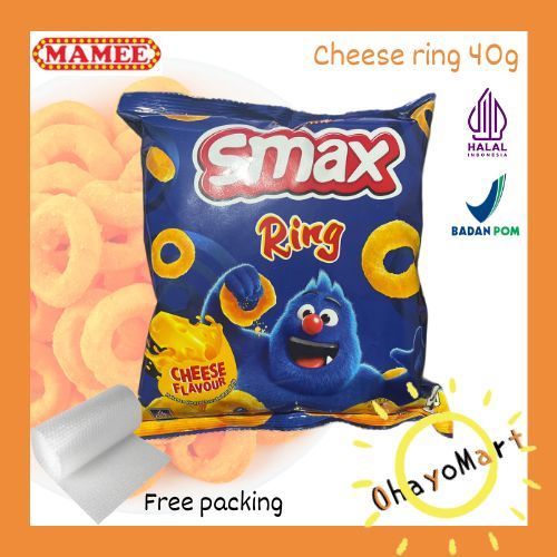 

Smax ring cheese flavour / snack keju cincin / mamee monster cheese rings 40g