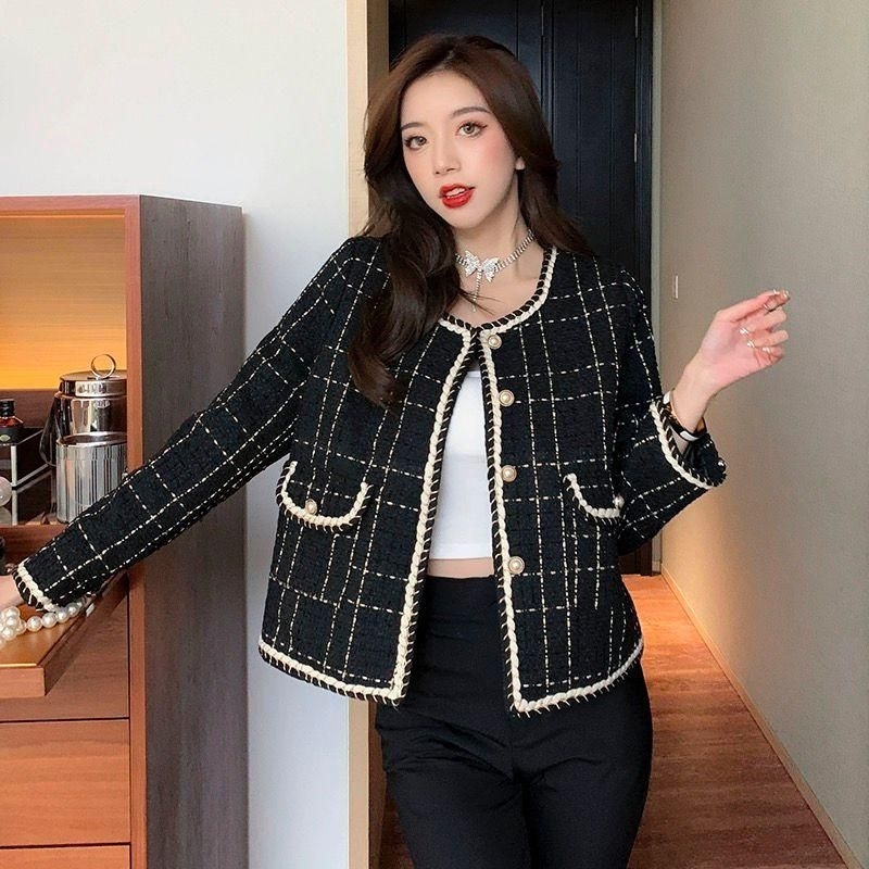 blazer/outer/cardigan/korea style/tweed