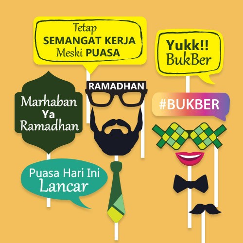 Props Buka Puasa Acc Photobooth Prop Idul Fitri Lebaran