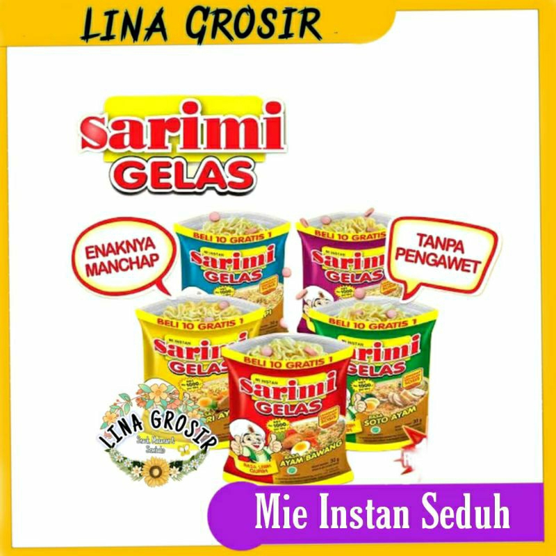 

SARIMI GELAS Aneka Rasa 30gr (isi 10)