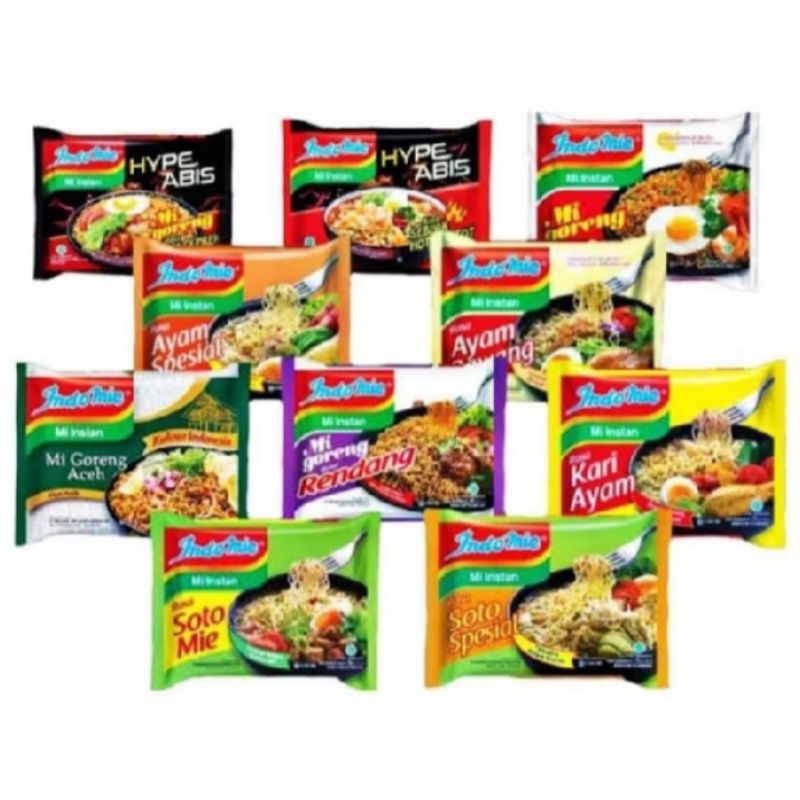 

Mie Indomie bisa mix campur bebas rasa 1 dus isi 40