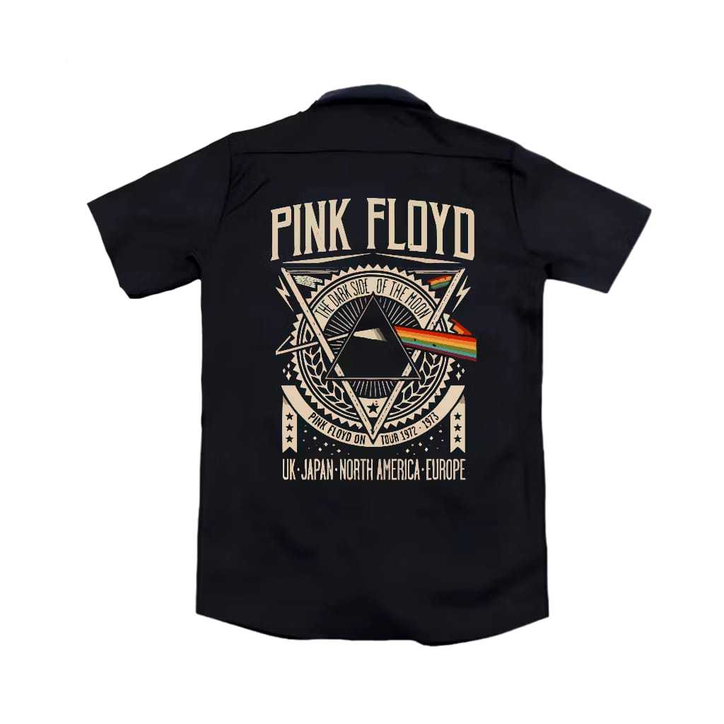 Arsic clothing Workshirt Band Pink Floyd kemeja kerja PDH