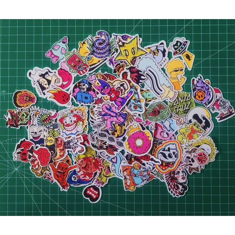 

Sticker Pack 75 Pcs | Diecut Sticker | Retro sticker | vintage sticker | Aesthetic Sticker | Sticker Motor | Sticker Notebook | Sticker Laptop | Sticker Variasi | Sticker Vinyl | Sticker Anti air