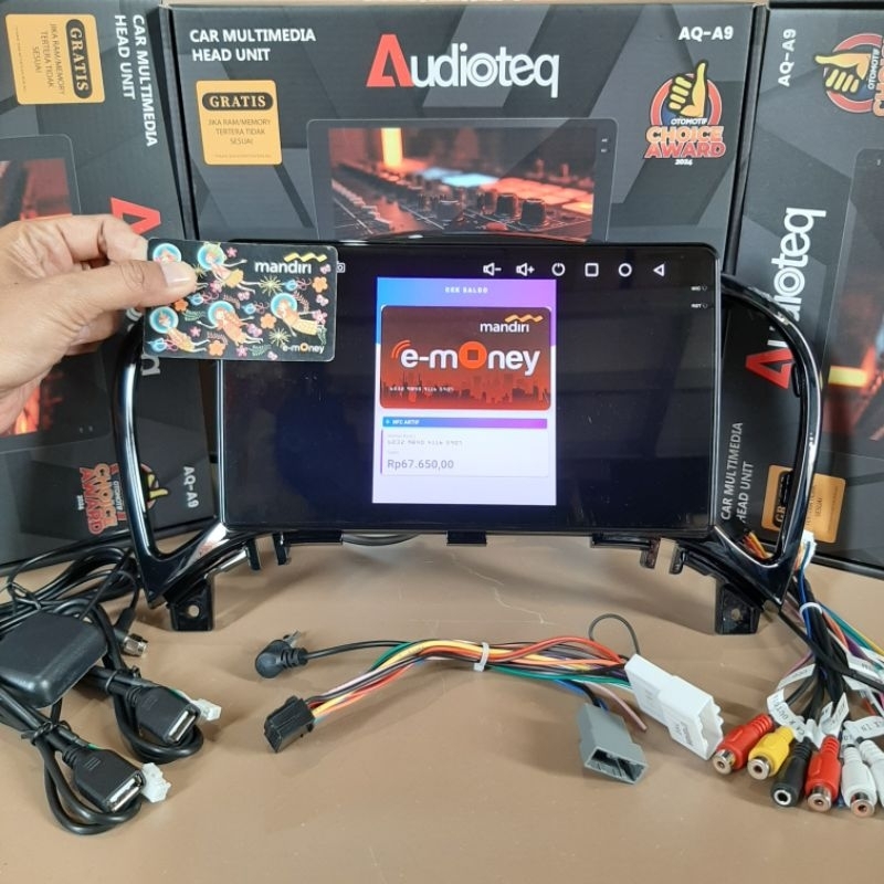 HEAD UNIT ANDROID AUDIOTEQ NFC RAM 2/64 GB ANDROID JUKE ANDROID 9 INCH INCELL BLACK SCREEN AUDIOTEQ 