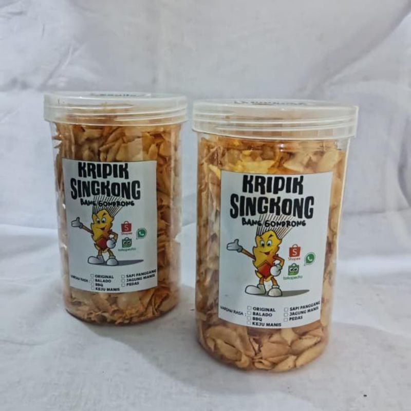 

KERIPIK SINGKONG BANG GONDRONG 200 GRAM KEMASAN TOPLES 200 GRAM/KERIPIK SINGKONG/KERIPIK MURAH/KERIPIK SINGKONG TERMURAH