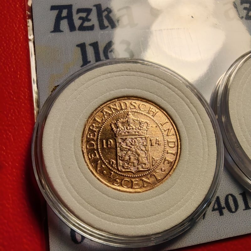 1/2 cent benggol tahun 1914 sudah di beri pelindung