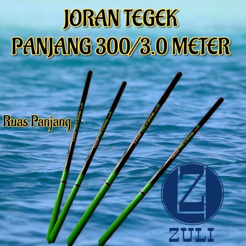 Joran Tegek 300cm Ruas Panjang Bahan Fiber