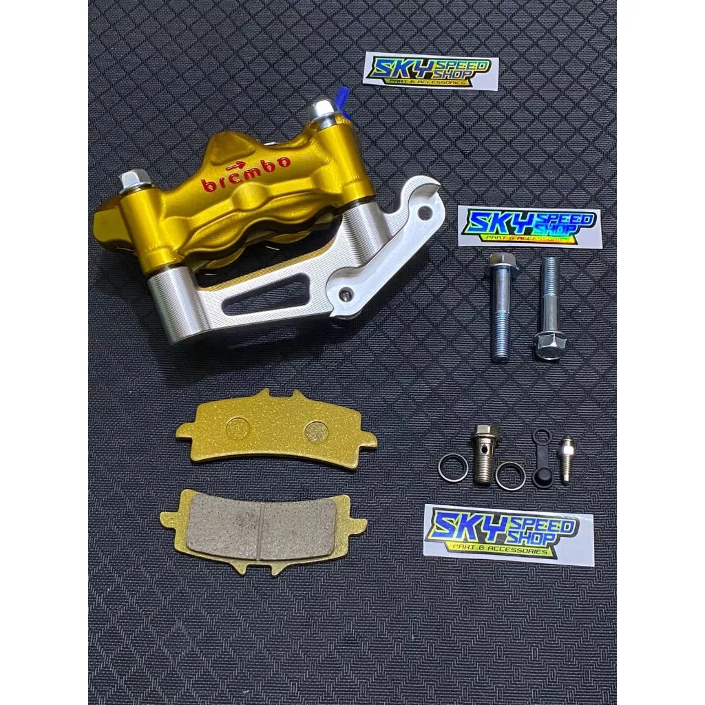 TERMURAH  KALIPER CAKRAM RADIAL CNC 4 PISTON 4p BIG 4 PISTON GP4RX PREMIUM NINJA R NINJA RR NINJA S 