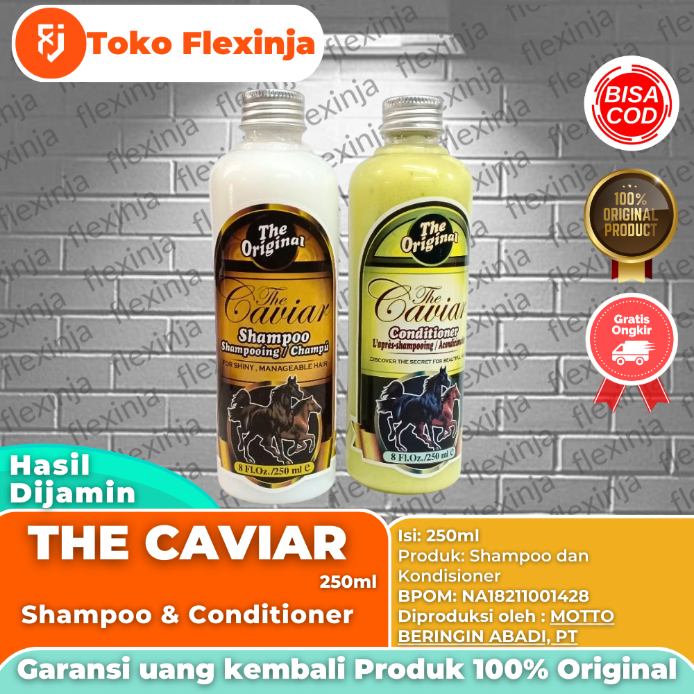 𝗕𝗣𝗢𝗠 Shampo Kuda Pemanjang Rambut Cepat The Caviar ShampooDan Conditioner 100% Original