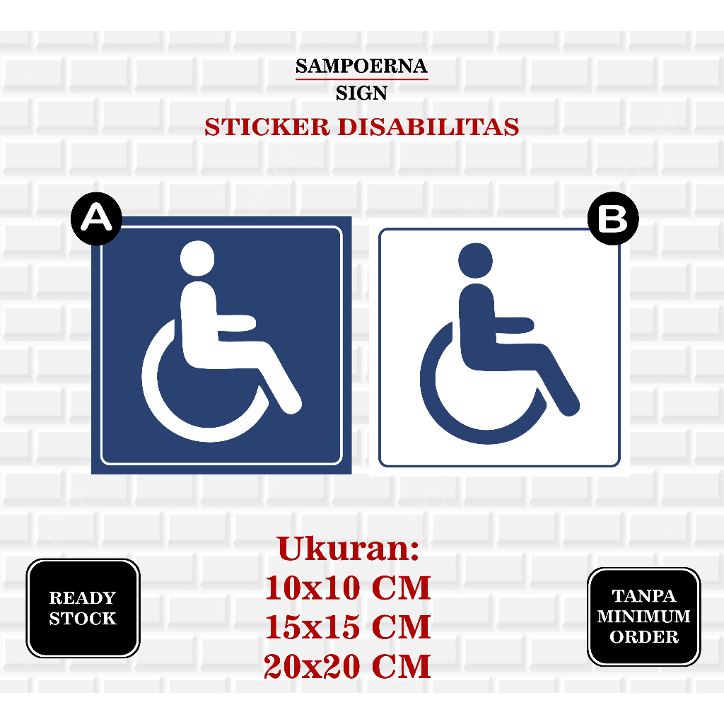 

Stiker Logo Disabilitas / Stiker Disabilitas / Stiker orang berkebutuhan khusus