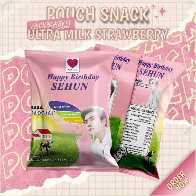

Snack Pouch Jumbo Custom Ultra Strawberry