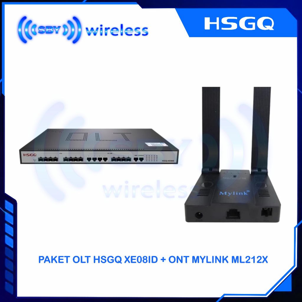 PAKET ONT MYLINK ML212X ONU With OLT EPON HSGQ XE08ID (Non SFP)