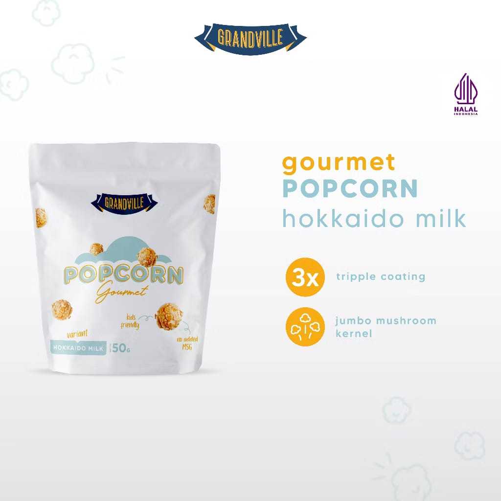 

Grandville Popcorn Gourmet Hokkaido Milk 50 GR
