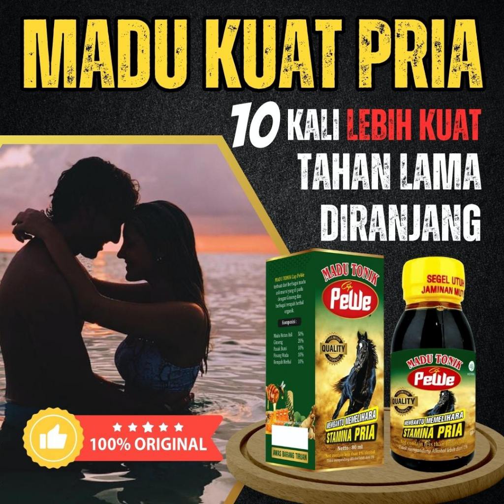 

Madu Tonik Pewe Asli Madukuat Herbal Stamina Pria Bantu Tahan Lama di Ranjang Istri Jadi Puas