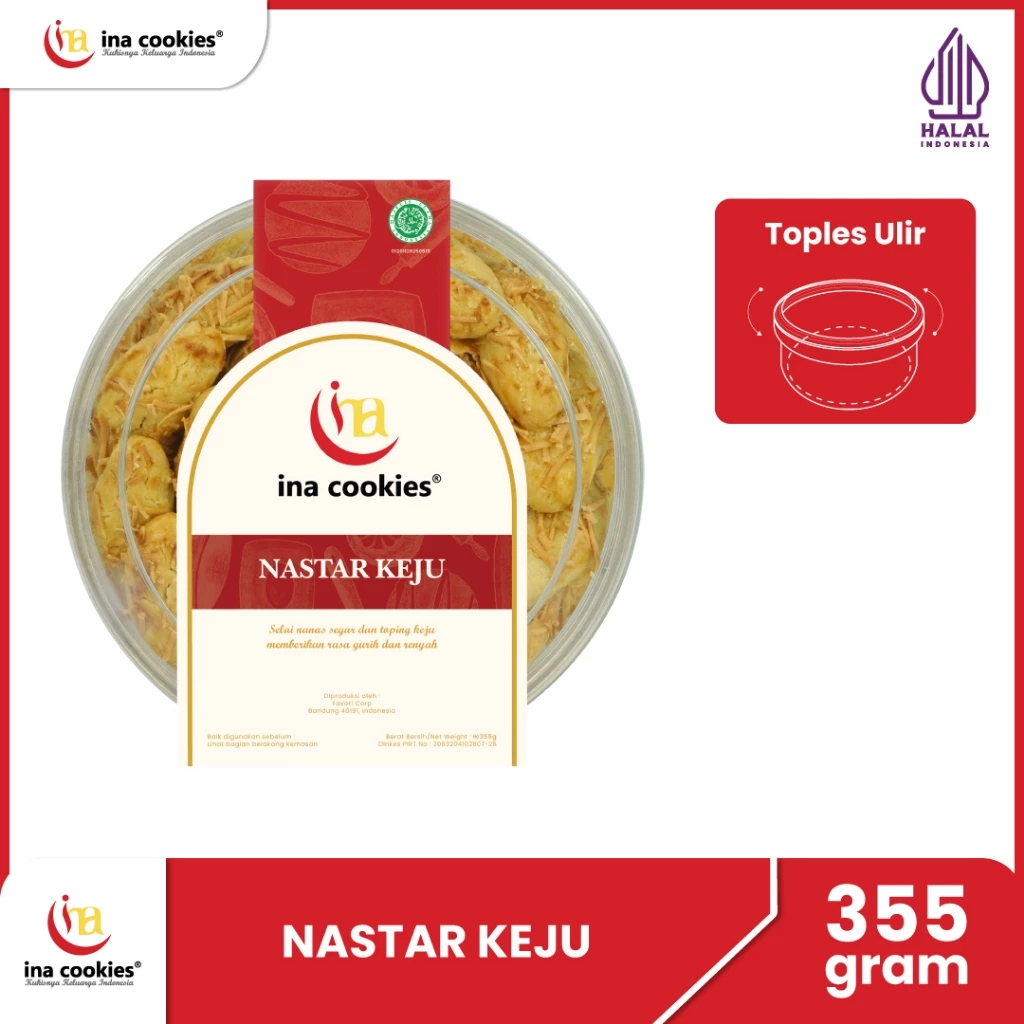 

Ina Cookies Kue Kering Premium Nastar Keju (KUE SANGAT RAPUH) HALAL