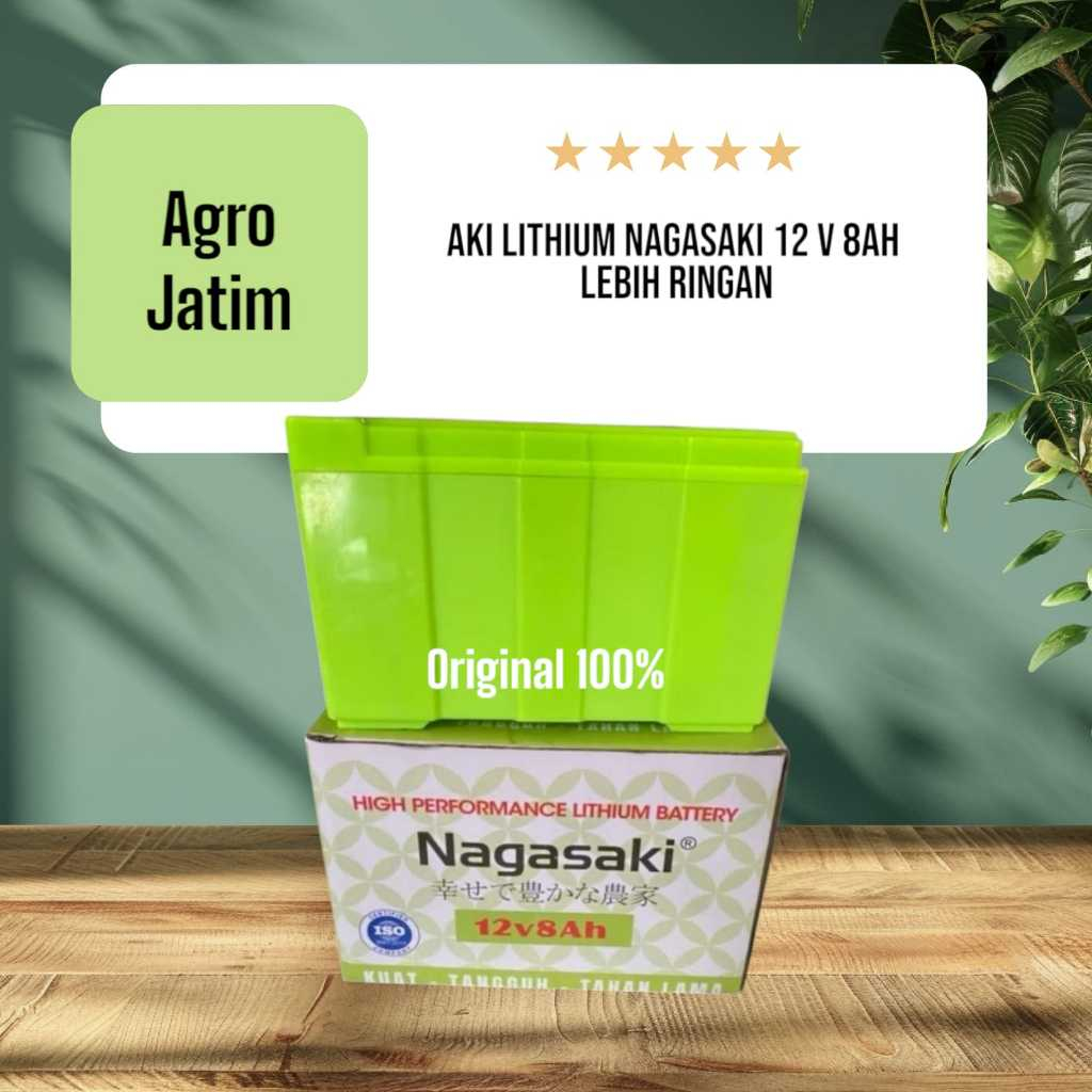 Aki Lithium NAGASAKI 12V 8 AH - Charger Harus Lithium