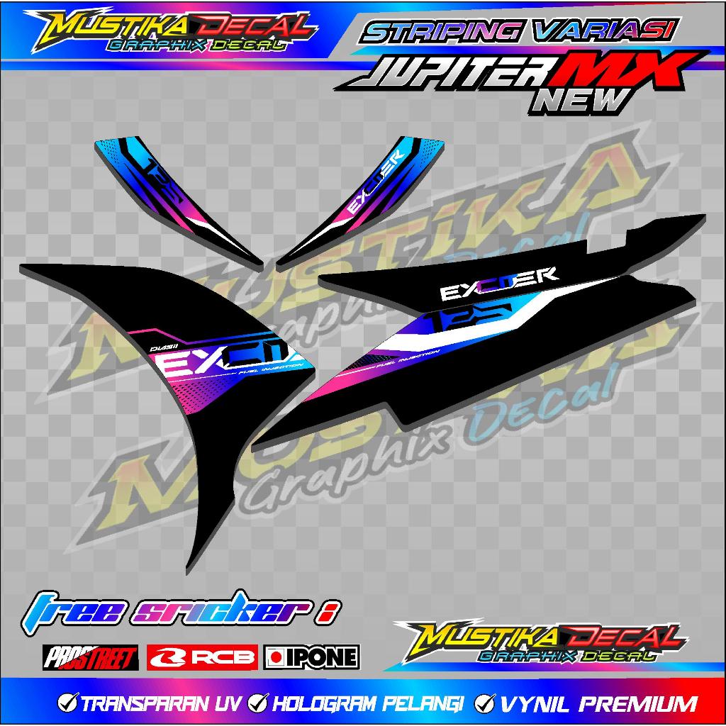 STRIPING VARIASI MOTOR YAMAHA JUPITER MX 135 NEW / STICKER LIST YAMAHA JUPITER MX 135 BARU