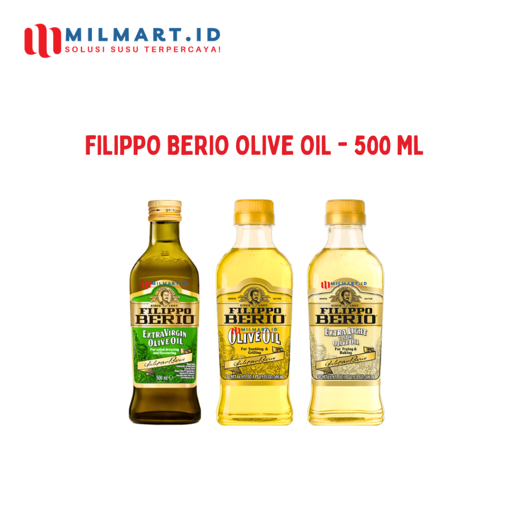 

FILIPPO BERIO MINYAK ZAITUN OLIVE OIL EXTRA VIRGIN/EXTRA LIGHT/PURE 500ML