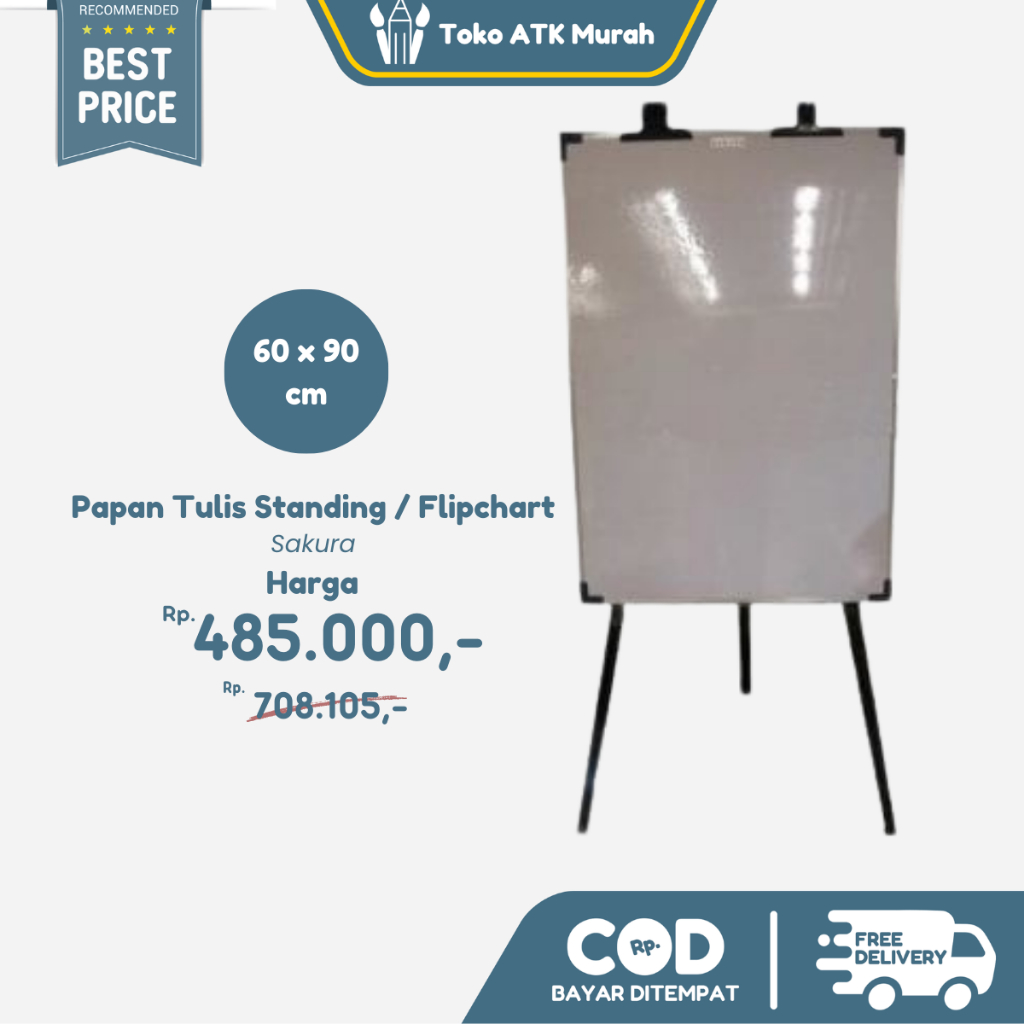 

Papan tulis Jepit 60 x 90 Clip Chart Stand Sakura - Flipchart Standing