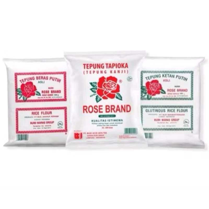 

Rose Brand Tepung Beras | Ketan | Tapioka 500g
